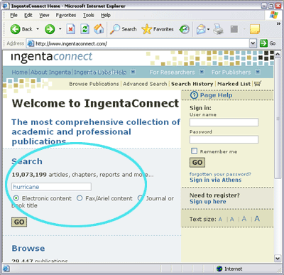 Ingenta Connect Sign In CiteWrite Researcher Addon - for Dr Paper Software version 4